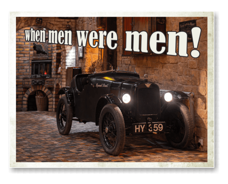 meet the speed devil, when men were men
