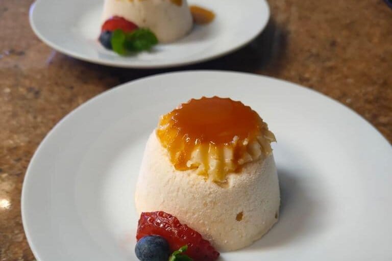 paul's fantasia dessert hand made fresh ice cream with jam and fruits