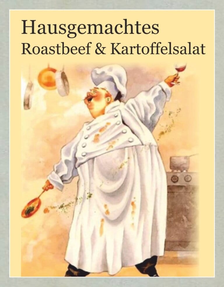 hausgemachtes roastbeef and kartoffelsalat